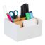 Rakstāminstrumentu organizators 9,5x18x15 cm., balts/gaiši brūns