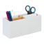 Rakstāminstrumentu organizators 8x21x9 cm., balts/gaiši brūns