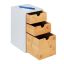 Rakstāminstrumentu organizators ar 3 nodalījumiem 28x17x21,5 cm., balts/gaiši brūns