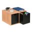 Rakstāminstrumentu organizators ar 2 nodalījumiem 14,5x24,5x20 cm., gaiši brūns/melns