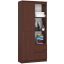 Biroja plaukts AKORD R11, 1 durvis un 2 atvilktnes, Brūna, 80 × 180 × 35 cm