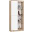 Biroja plaukts AKORD R80 CLP, 1 durvis, 8 plaukti, ozola/balta, 80 × 180 × 35 cm