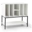 Skapis 80x45x79,5 cm, balts/melns