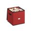 SONGMICS Christmas toy storage box, 64 compartments, Red, 33 × 33 × 33 cm