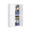 Dokumentu skapis SONGMICS OMC016G01, 4 durvis, 5 plaukti, Balta, 40 × 80 × 180 cm