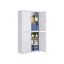 File cabinet SONGMICS OMC016G01, 4 doors, 5 shelves, Gray, 40 × 80 × 180 cm