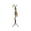 SONGMICS Clothes Rack, 16 Hooks, Black, 43 × 175 × 48 cm