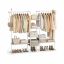 Garderobes statīvs SONGMICS HOME RGR012K01, 6 plaukti, Bēša/balta, 163,6 × 175,3 × 33,8 cm