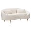 Two-seater sofa Oslo, 2-seater with 2 cushions, Beige/gold, 148 × 68 × 84 cm