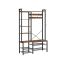 Вешалка для одежды с подставкой для обуви 40x120x190 см., цвет черный/коричневый