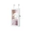 Sienas rotaslietu skapis ar spoguli 10x37x67cm, balts