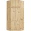 Corner wardrobe S100, 6 doors, brown, 100 × 235 × 50 cm