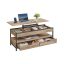 Coffee table VASAGLE LCT252K02, With drawers and open compartment, 50 × 120 cm