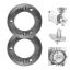 Cast iron grinding discs VEVOR MP-03G, 2 pcs, 150 × 150 × 5 mm