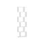 VASAGLE Bookshelf, 6 shelves, White, 40 × 191 × 24 cm