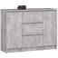 Kumode AKORD K100, 2 durvis, 3 atvilktnes, brūna, 101 × 76 × 35 cm