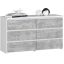 Kumode CL100, 6 atvilktnes, Balta/pelēka, 100 × 57 × 35 cm