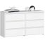 Kumode CL100, 6 atvilktnes, Balta, 100 × 57 × 35 cm