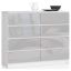 Kumode K120, 8 atvilktnes, balta/sudraba, 120 × 99 × 40 cm