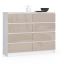 Kumode K120, 8 atvilktnes, balta/brūna, 120 × 99 × 40 cm