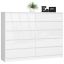 Kumode K160, 10 atvilktnes, Balta, 160 × 121 × 40 cm