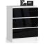 Kumode K60, 3 atvilktnes, balta/melna, 60 × 77 × 40 cm