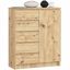 Kumode K80, 1 durvis un 5 atvilktnes, Ozola, 80 × 97 × 35 cm