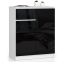 Kumode K80 CLP, 1 atvilktne, 2 durvis, balta/melna, 80 × 99 × 40 cm