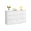 VASAGLE Kailyn chest of drawers, 6 drawers, 40 × 119.4 × 75 cm