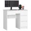 Datora galds AKORD A-7 CLP, labais, 4 atvilktnes, Balts, 90 × 77 × 50 cm