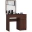 Vanity table with mirror CLP P-2/SL, 2 drawers, brown, 90 × 142 × 50 cm