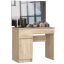 Makeup table with mirror P-2/SL, 2 drawers and one door, brown, 90 × 142 × 50 cm