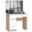 Makeup table with mirror P-2/SL, brown/white, 90 × 142 × 50 cm