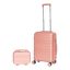 Suitcase with suitcase, 4 double wheels, 37 × 56.5 × 22 cm