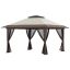 Outdoor gazebo Outsunny 392x392x283cm., brown/beige