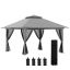 Outdoor gazebo Outsunny 392x392x283cm., dark gray