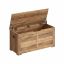Скамейка для обуви с ящиком для хранения 40x100x46 см., светло-коричневая
