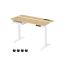 Elektriski augstumā regulējams rakstāmgalds 60x120x120 cm, balts/gaiši brūns