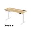 Elektriski augstumā regulējams rakstāmgalds 60x140x120cm, gaiši brūns/balts