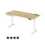 Elektriski augstumā regulējams rakstāmgalds 70x160x120 cm, balts/gaiši brūns