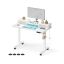 Elektriski augstumā regulējams rakstāmgalds ar apgaismojumu 60x120x120 cm, balts/bēšs