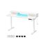Elektriski augstumā regulējams rakstāmgalds ar apgaismojumu 60x140x120cm, balts/bēšs
