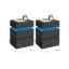VASAGLE LET0830B01 bedside tables, 2 pcs., 3 drawers each, 35 × 55 × 40 cm