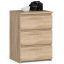 Nightstand AkordV2 CL3/40, 3 drawers, oak color, 40 × 57 × 35 cm