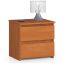 Bedside table CL2, 2 drawers, alder color, 40 × 40 × 35 cm