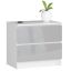 Bedside table K60, 2 drawers, white, 60 × 55 × 40 cm