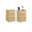 VASAGLE bedside table, 3 drawers, 2 sockets and 2 USB ports, 40 × 59 × 35 cm