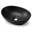 Oval countertop washbasin OVALIS, black, 41 × 33 × 14.5 cm