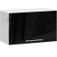 Piekarināms virtuves skapītis OLIWIA W60OK, 1 durvis, Balts/melns, 60 × 29 × 30 cm