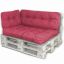 Pallet pillow set Bituxx, 3 pieces, Red